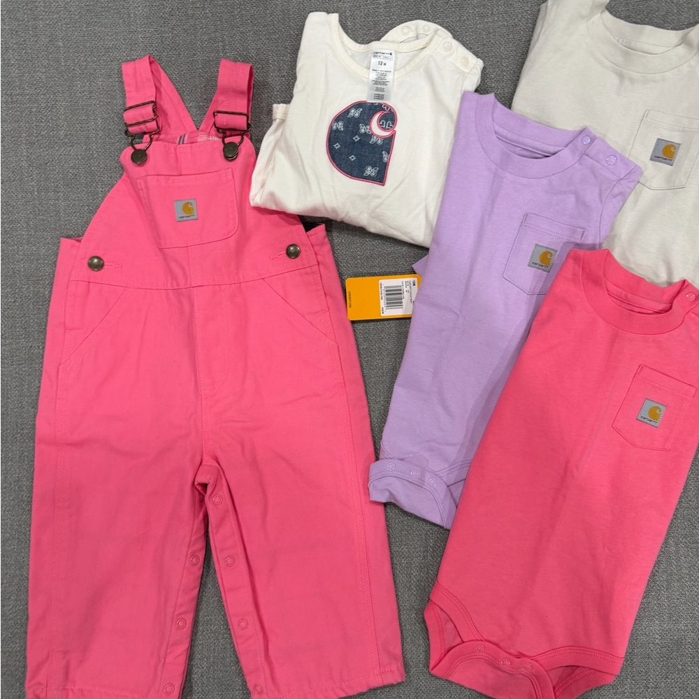 Carhartt Pink and Purple Baby Outfit Set